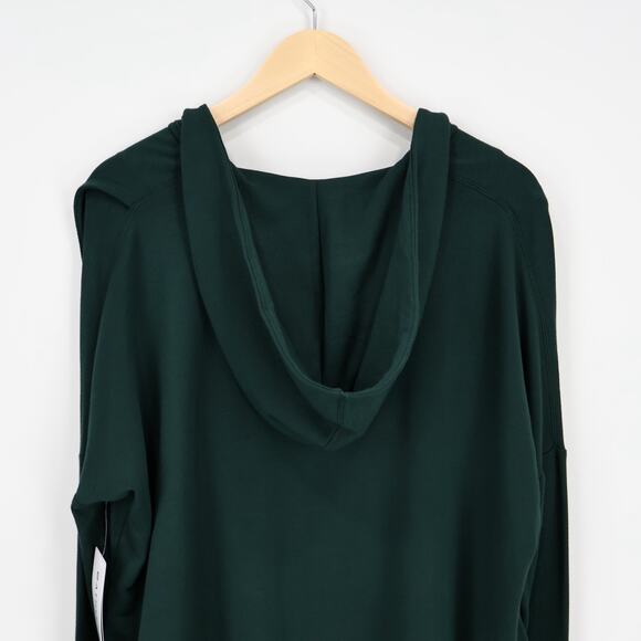 NWT Athleta Puruna Wrap Oversized Drapey Sweatshirt Dark Forest Green Size XS - Picture 7 of 11
